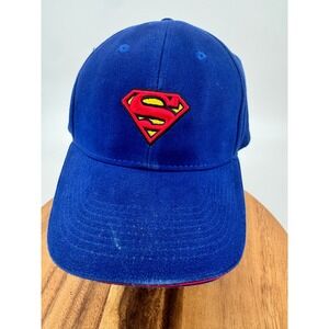 Superman Logo Baseball Cap Blue Red Yellow DC Comics Adjustable Mens Hat